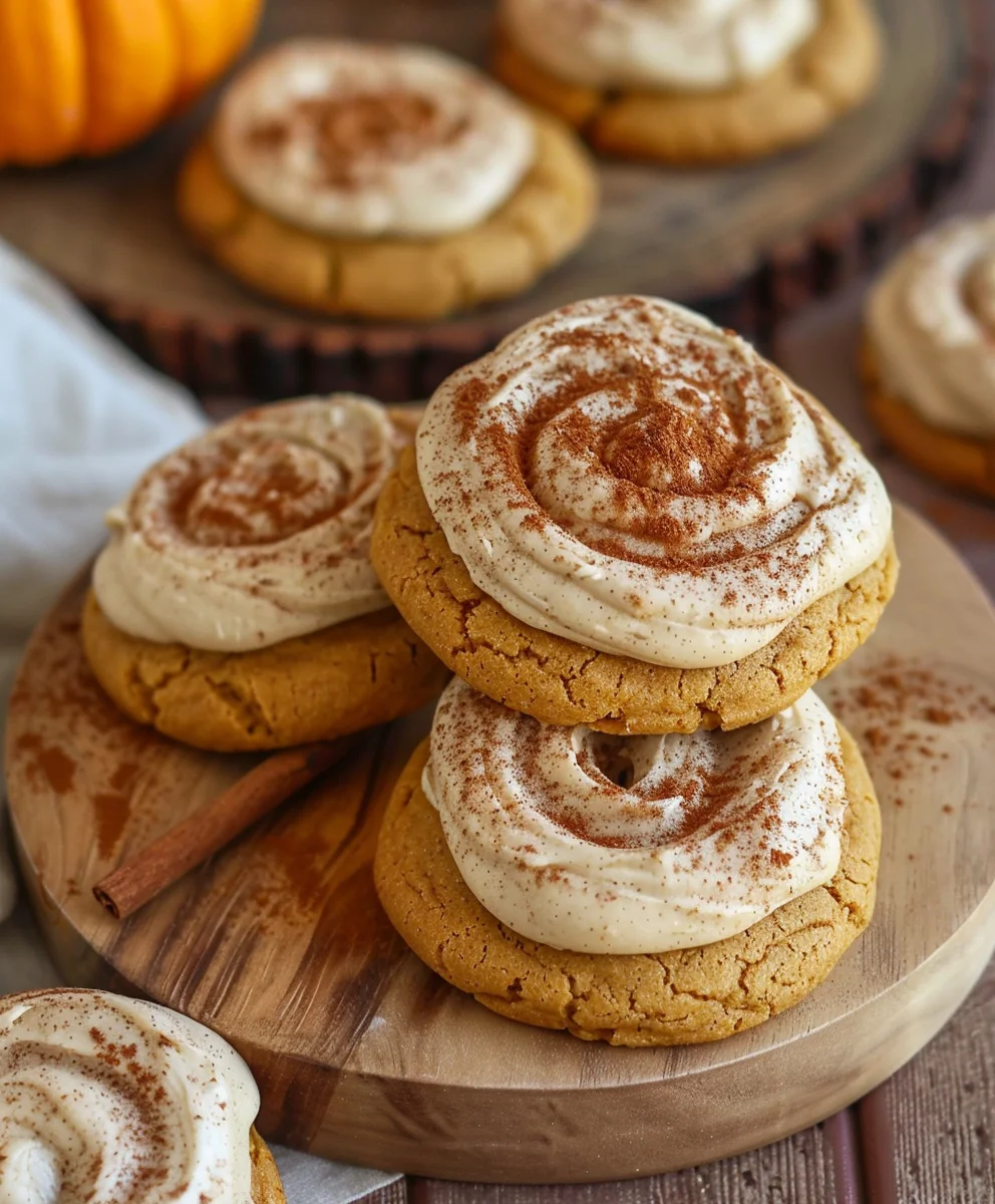 Melt-in-Your-Mouth Soft Pumpkin Cookies + Cinnamon Frosting Melt-in-Your-Mouth Soft Pumpkin Cookies + Cinnamon Frosting