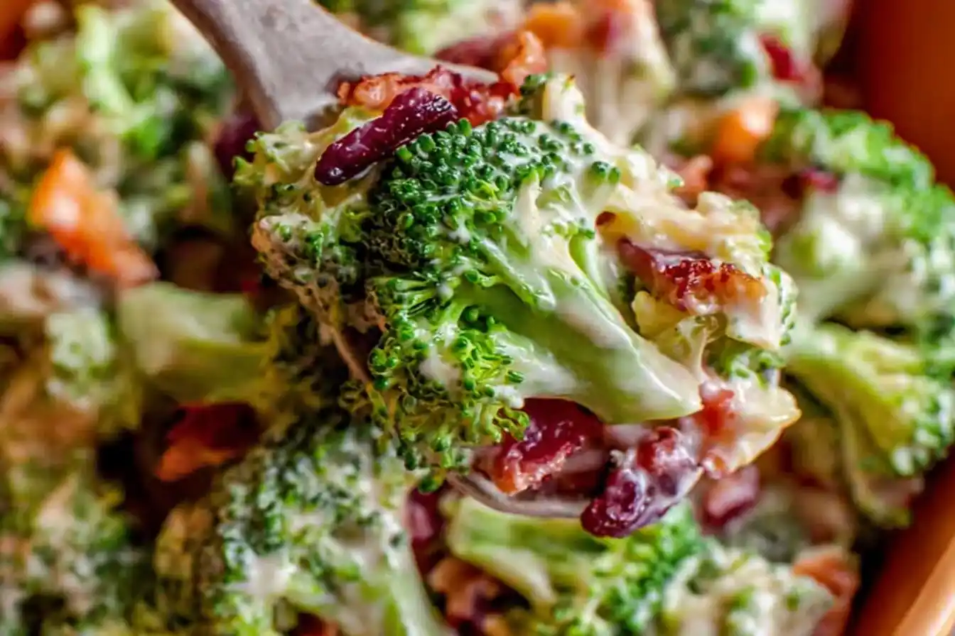 Broccoli Bacon Salad with Creamy Tangy Dressing Broccoli Bacon Salad with Creamy Tangy Dressing