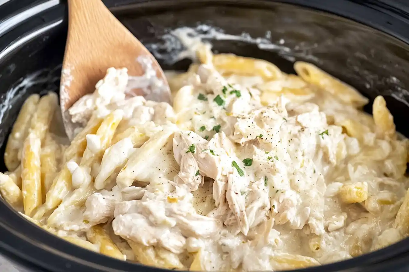 Crockpot Chicken Alfredo | Easy Creamy Pasta Dinner Crockpot Chicken Alfredo | Easy Creamy Pasta Dinner