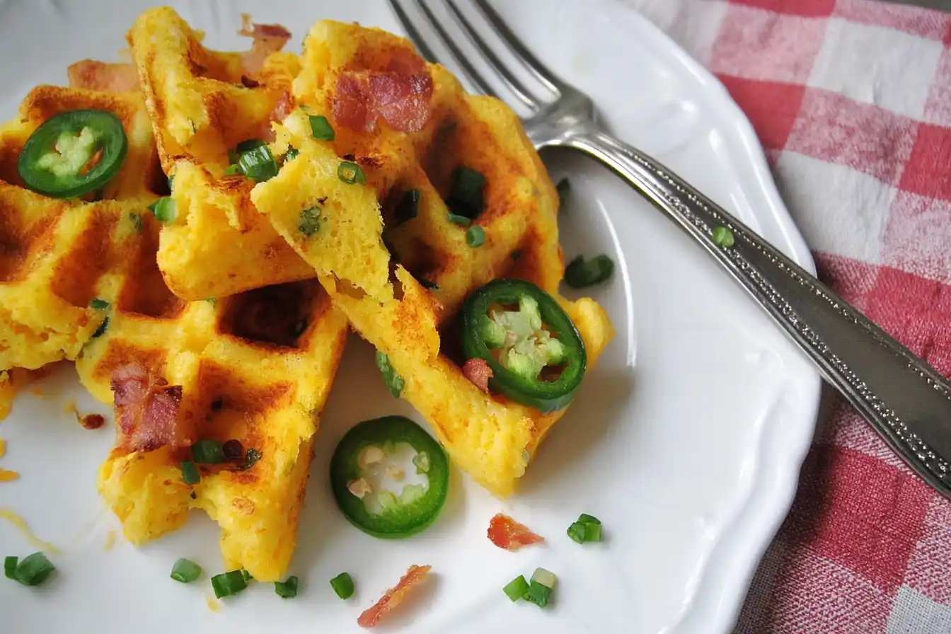 Jalapeno Cheddar Cornbread Waffles Recipe Jalapeno Cheddar Cornbread Waffles Recipe