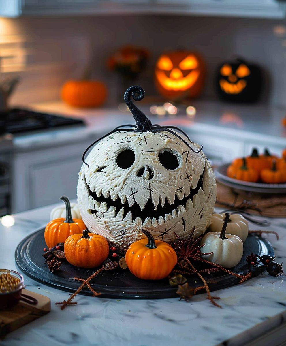 Skellington Cheese Ball Appetizer: A Spooky Halloween Recipe Skellington Cheese Ball Appetizer: A Spooky Halloween Recipe