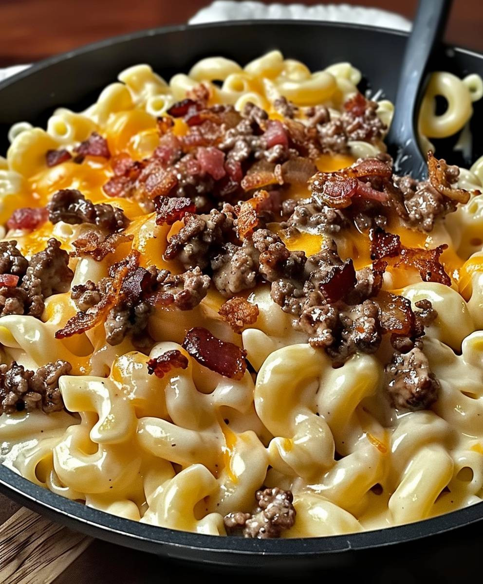 Bacon Cheeseburger Alfredo Pasta: The Ultimate Comfort Food Recipe Bacon Cheeseburger Alfredo Pasta: The Ultimate Comfort Food Recipe
