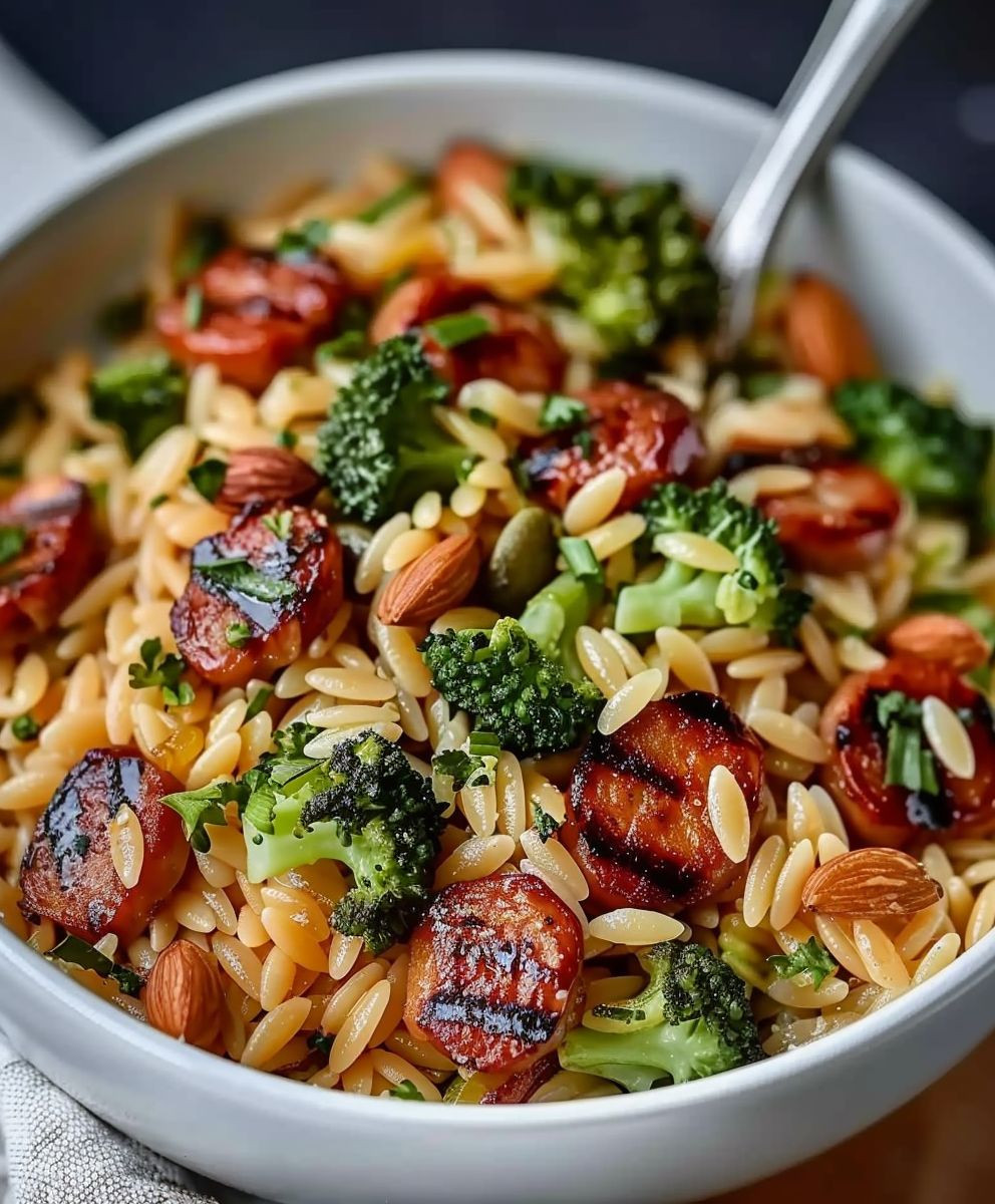 Chicken Sausage Broccoli Orzo: A Delicious & Easy One-Pan Recipe