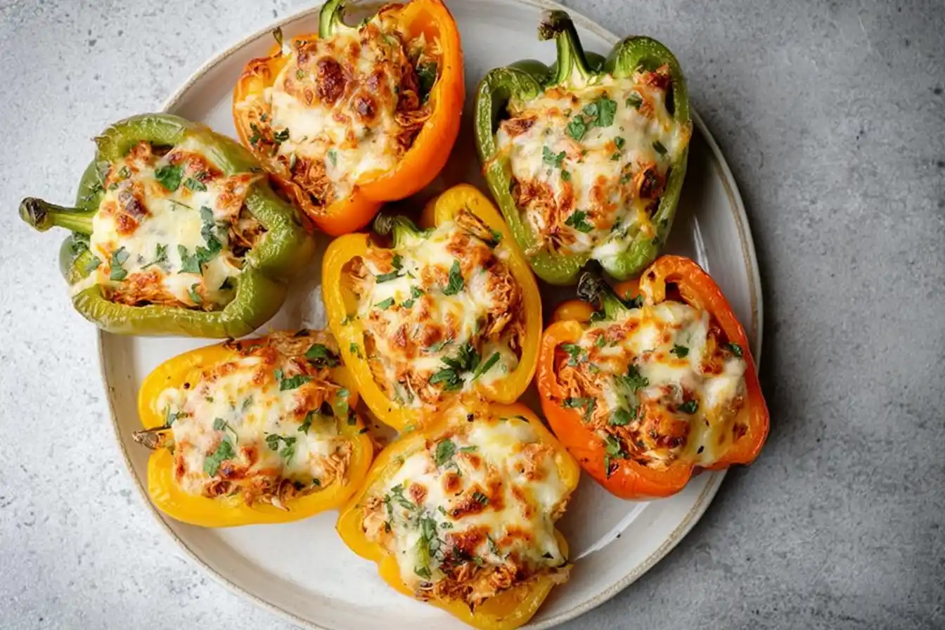 Leftover Turkey Stuffed Peppers – Easy & Cheesy Leftover Turkey Stuffed Peppers – Easy & Cheesy