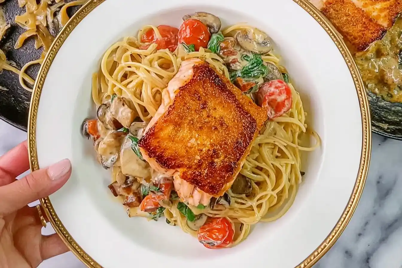 Healthy Tuscan Salmon Pasta Recipe in 30 Minutes Healthy Tuscan Salmon Pasta Recipe in 30 Minutes