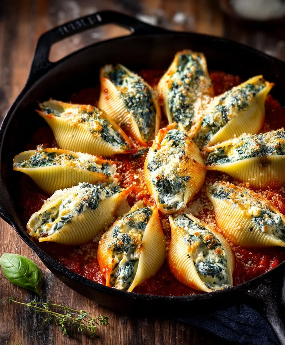 Easy Spinach & Ricotta Stuffed Shells Recipe for Dinner Easy Spinach & Ricotta Stuffed Shells Recipe for Dinner