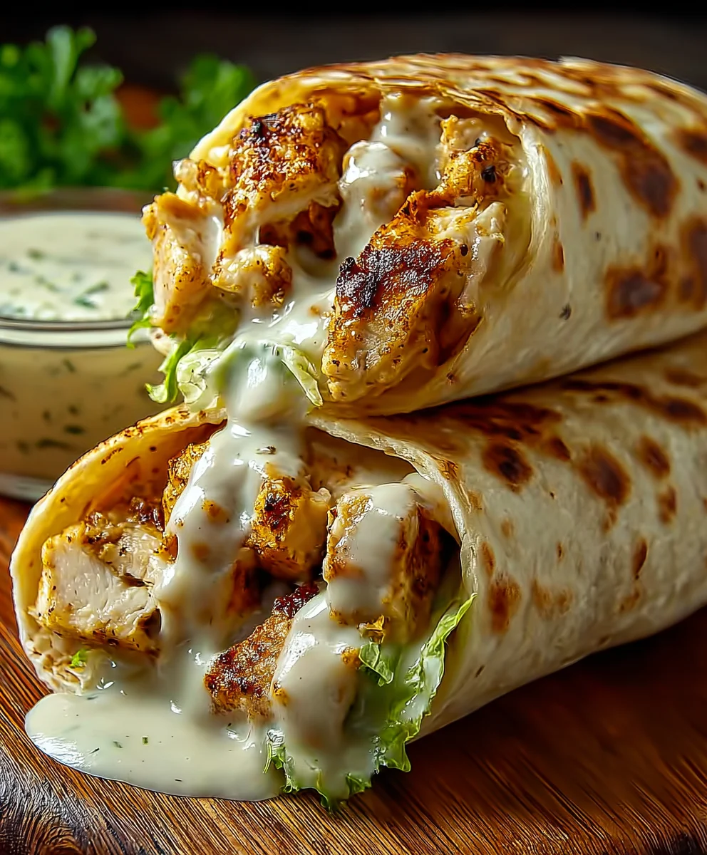 Cheesy Garlic Chicken Wraps: Quick & Delicious Recipe! Cheesy Garlic Chicken Wraps: Quick & Delicious Recipe!