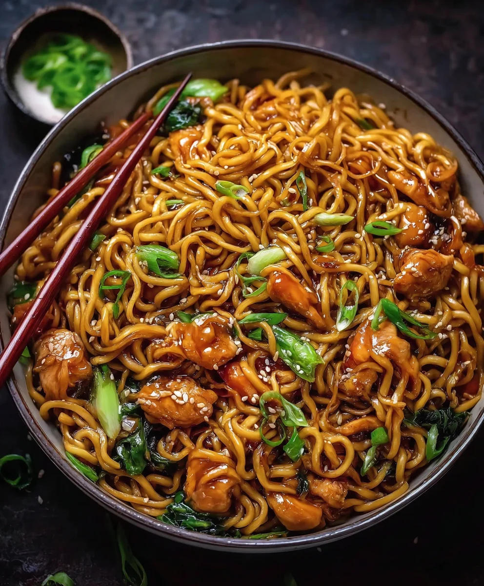 Easy Sticky Garlic Chicken Noodles Recipe You’ll Love Easy Sticky Garlic Chicken Noodles Recipe You’ll Love