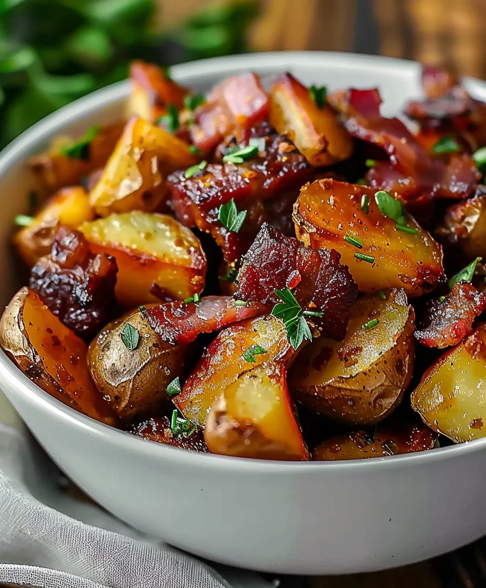 Crispy Beef Bacon Honey Roasted Potatoes: Your New Favorite Side! Crispy Beef Bacon Honey Roasted Potatoes: Your New Favorite Side!