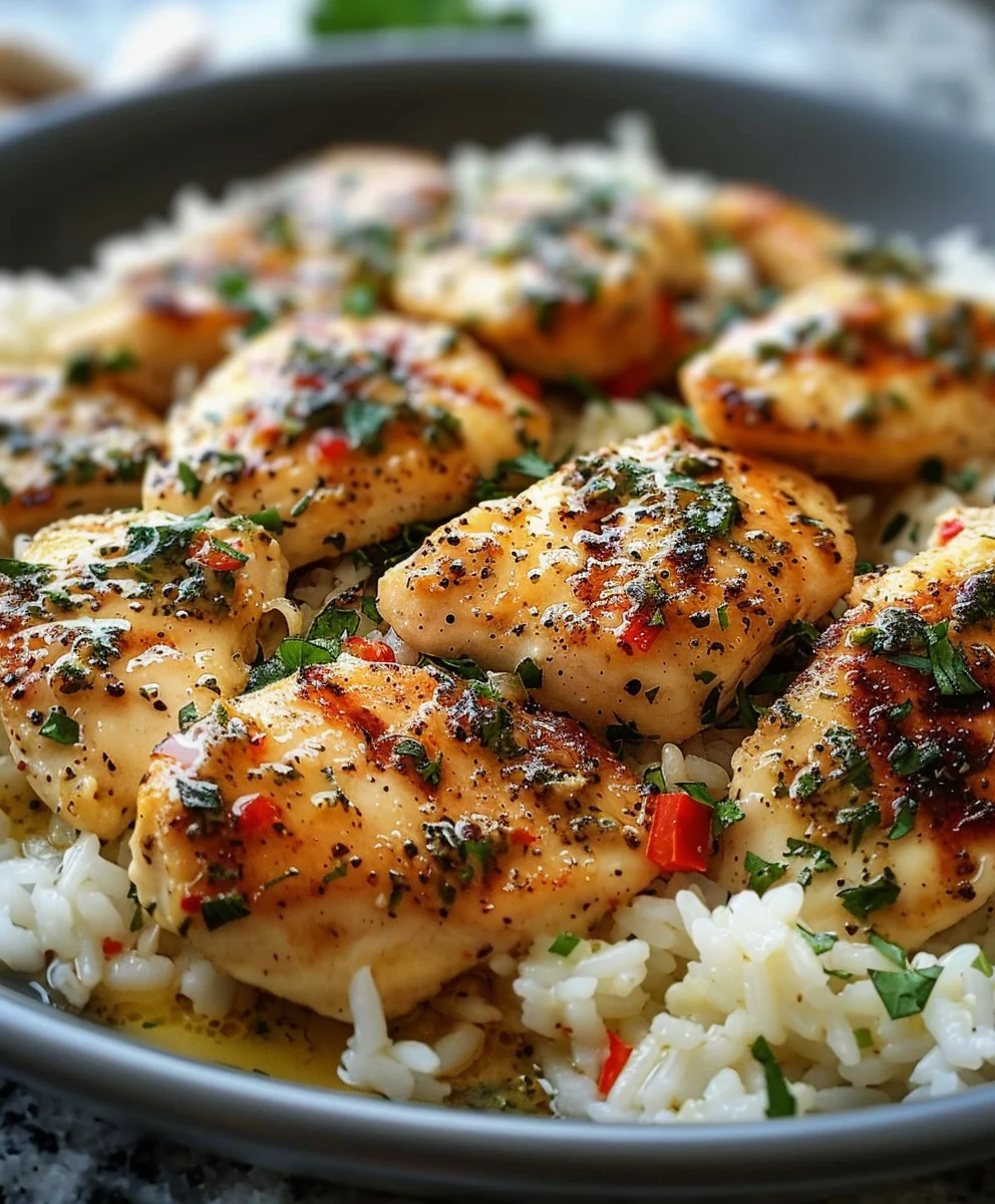 Delicious Chicken Scampi & Creamy Garlic Parmesan Rice Delicious Chicken Scampi & Creamy Garlic Parmesan Rice