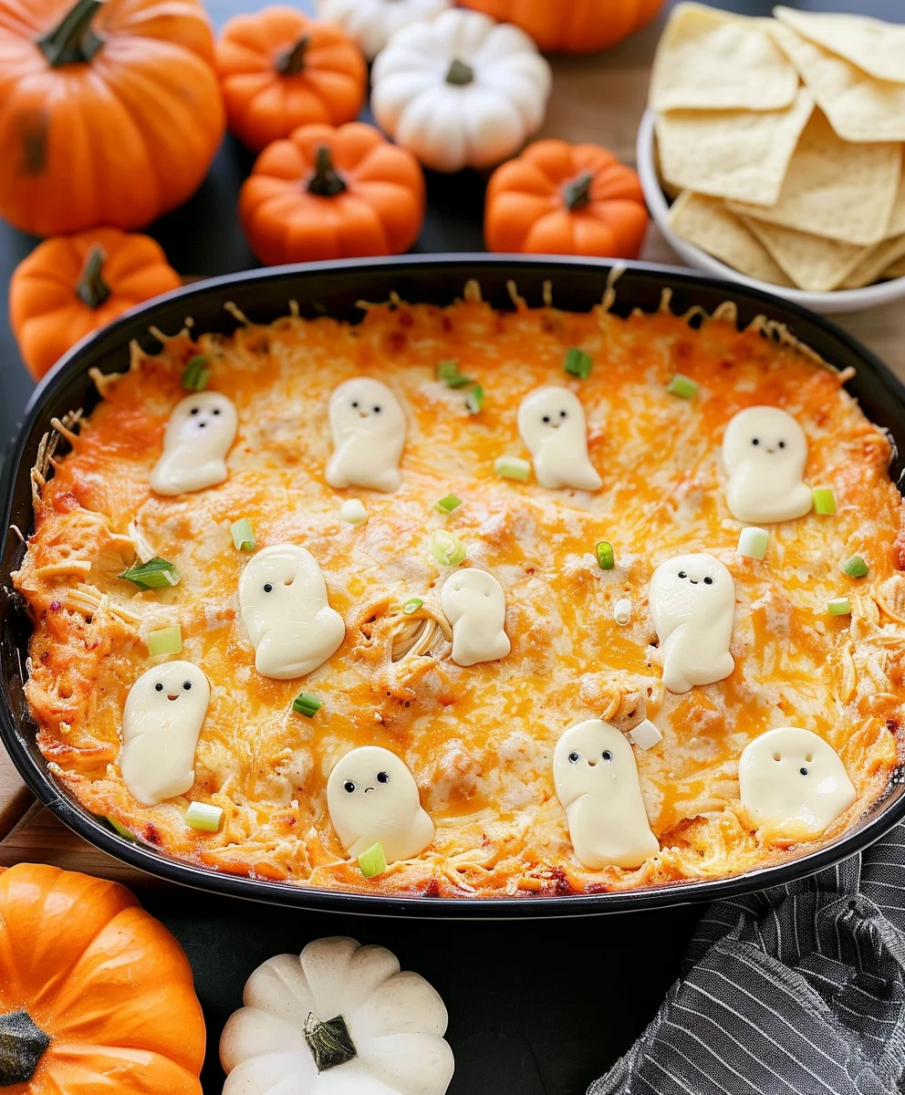 Halloween Buffalo Chicken Dip – Creamy, Spooky, & Delicious! Halloween Buffalo Chicken Dip – Creamy, Spooky, & Delicious!
