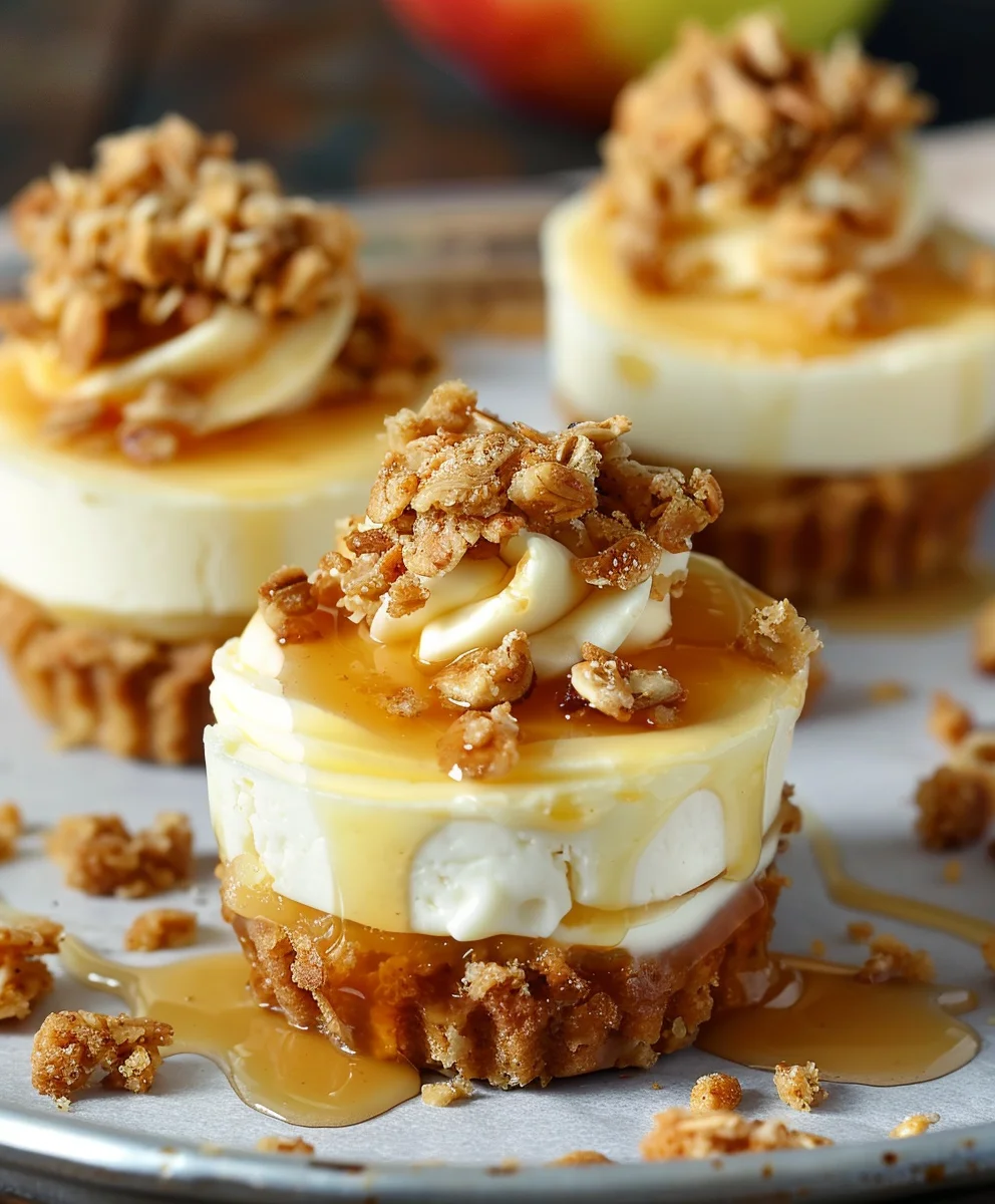 Apple Crisp Mini Cheesecakes: Easy Fall Dessert Recipe Apple Crisp Mini Cheesecakes: Easy Fall Dessert Recipe