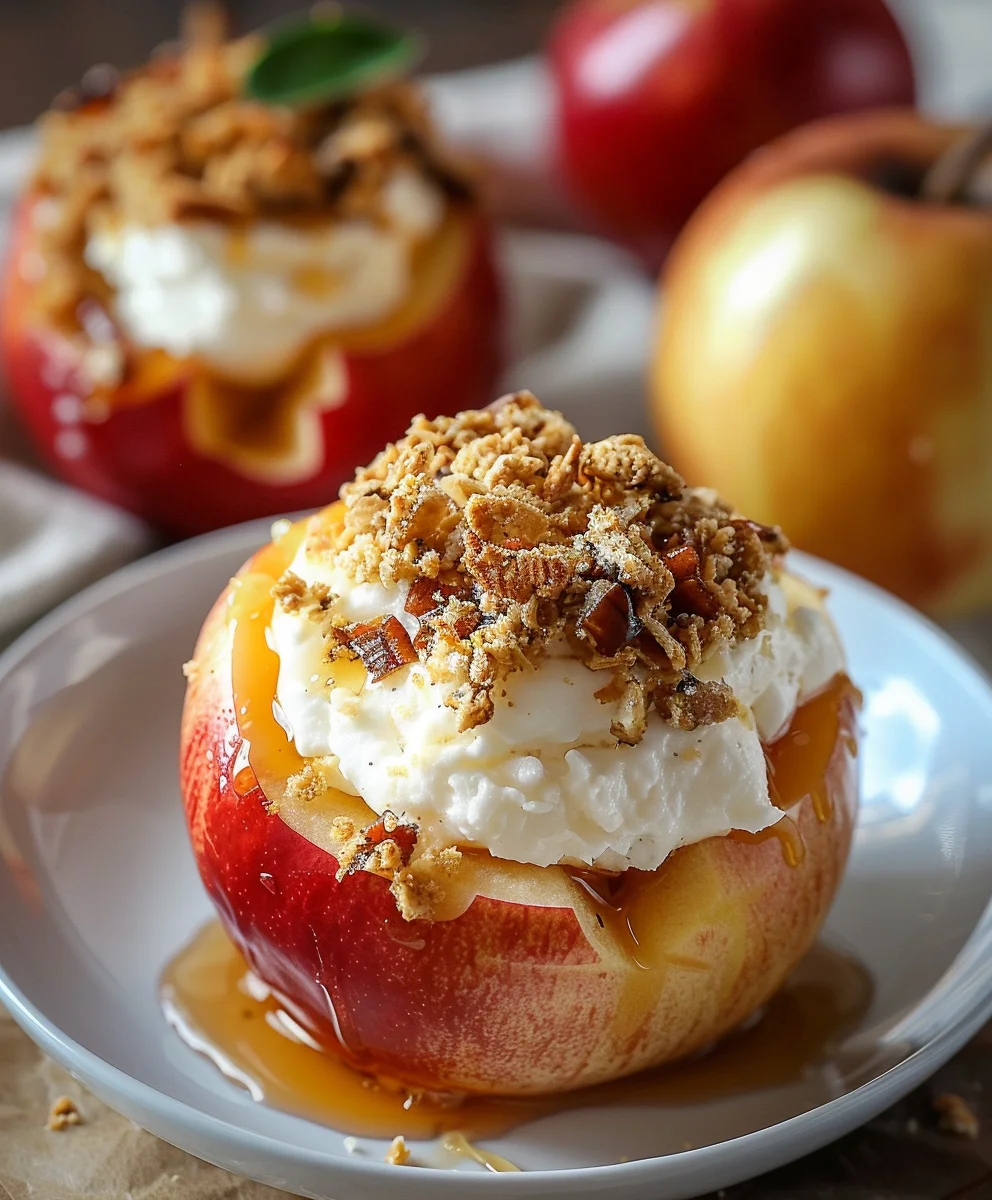 Cheesecake Stuffed Baked Apples: Sweet & Creamy Treat! Cheesecake Stuffed Baked Apples: Sweet & Creamy Treat!