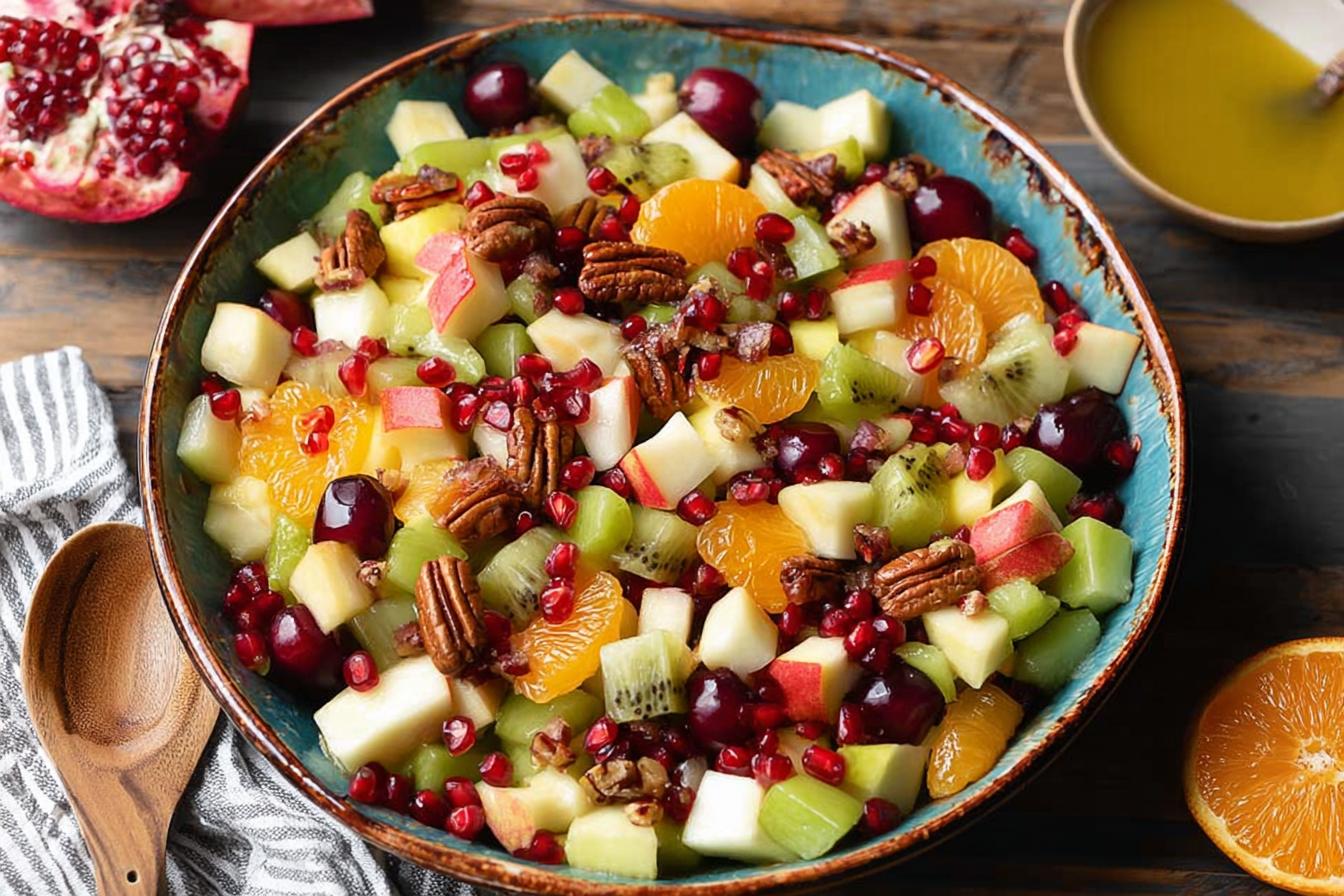 Thanksgiving Fruit Salad with Honey-Orange Dressing Thanksgiving Fruit Salad with Honey-Orange Dressing