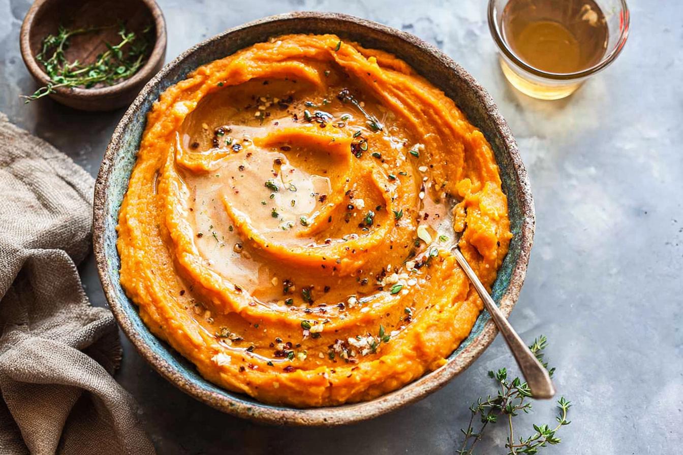 Mashed Sweet Potatoes with Miso Butter – Creamy Umami Side