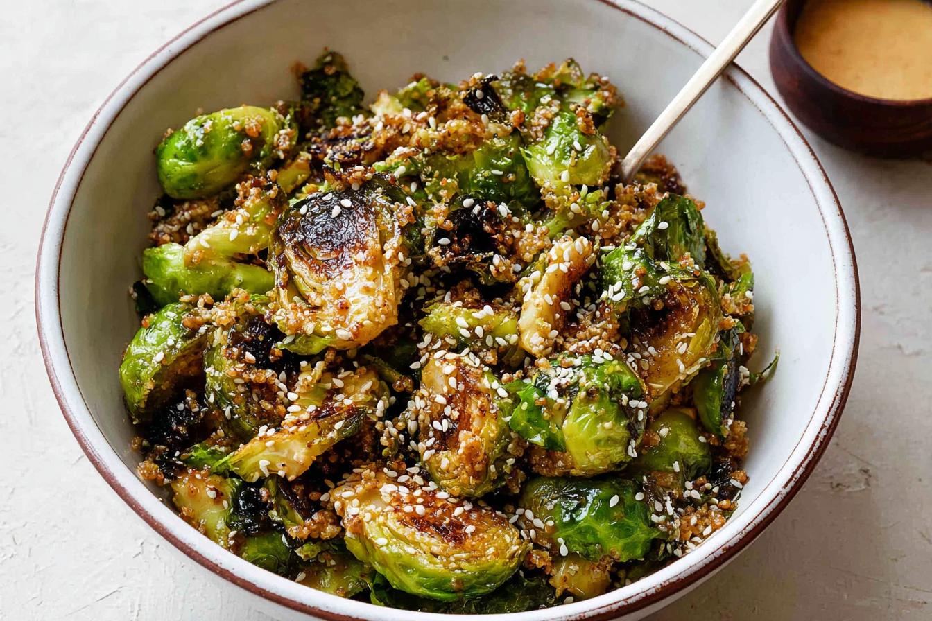 Miso-Sesame Glazed Brussels Sprouts Recipe – Quick & Easy
