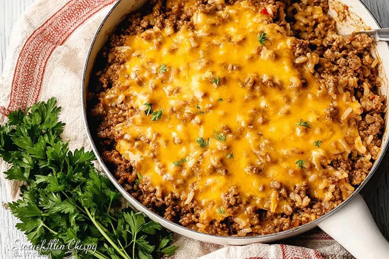 Hamburger Rice Casserole: Easy One-Pan Dinner Hamburger Rice Casserole: Easy One-Pan Dinner