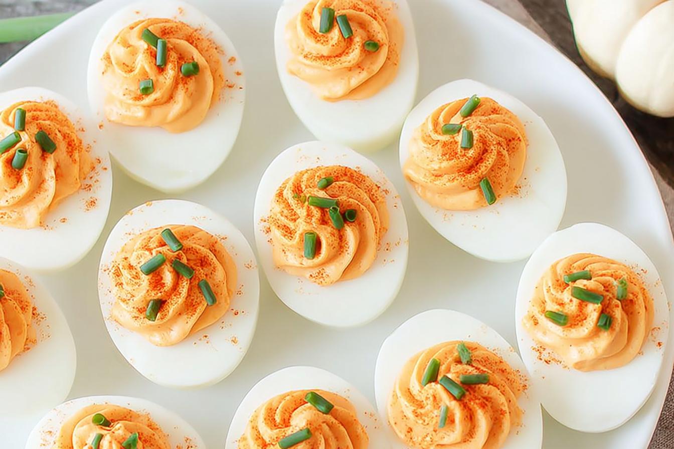 Pumpkin Deviled Eggs Recipe | Easy Fall Appetizer Pumpkin Deviled Eggs Recipe | Easy Fall Appetizer