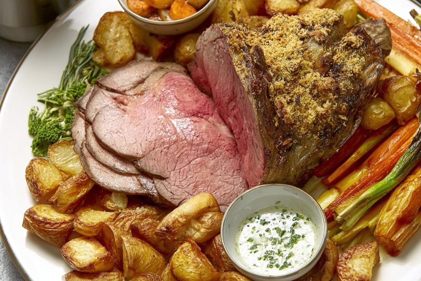 English Sunday Roast Recipe | Herb-Crusted Beef Dinner English Sunday Roast Recipe | Herb-Crusted Beef Dinner