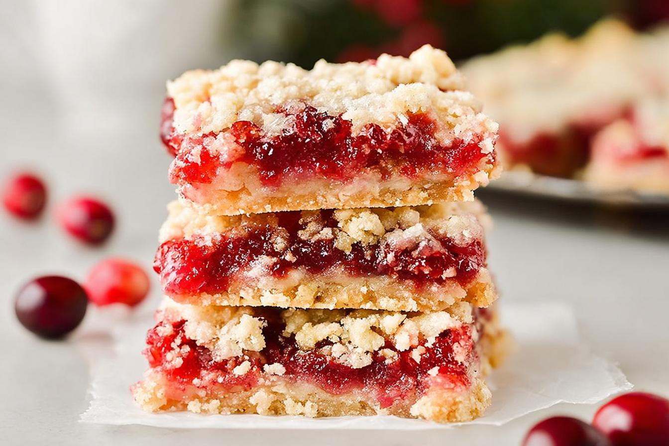Cranberry Bars with Buttery Crumb & Tart Filling Cranberry Bars with Buttery Crumb & Tart Filling