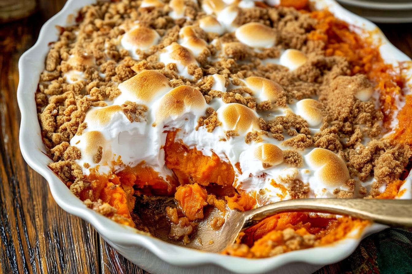 Sweet Potato Casserole with Pecan Streusel | Quick & Easy Sweet Potato Casserole with Pecan Streusel | Quick & Easy