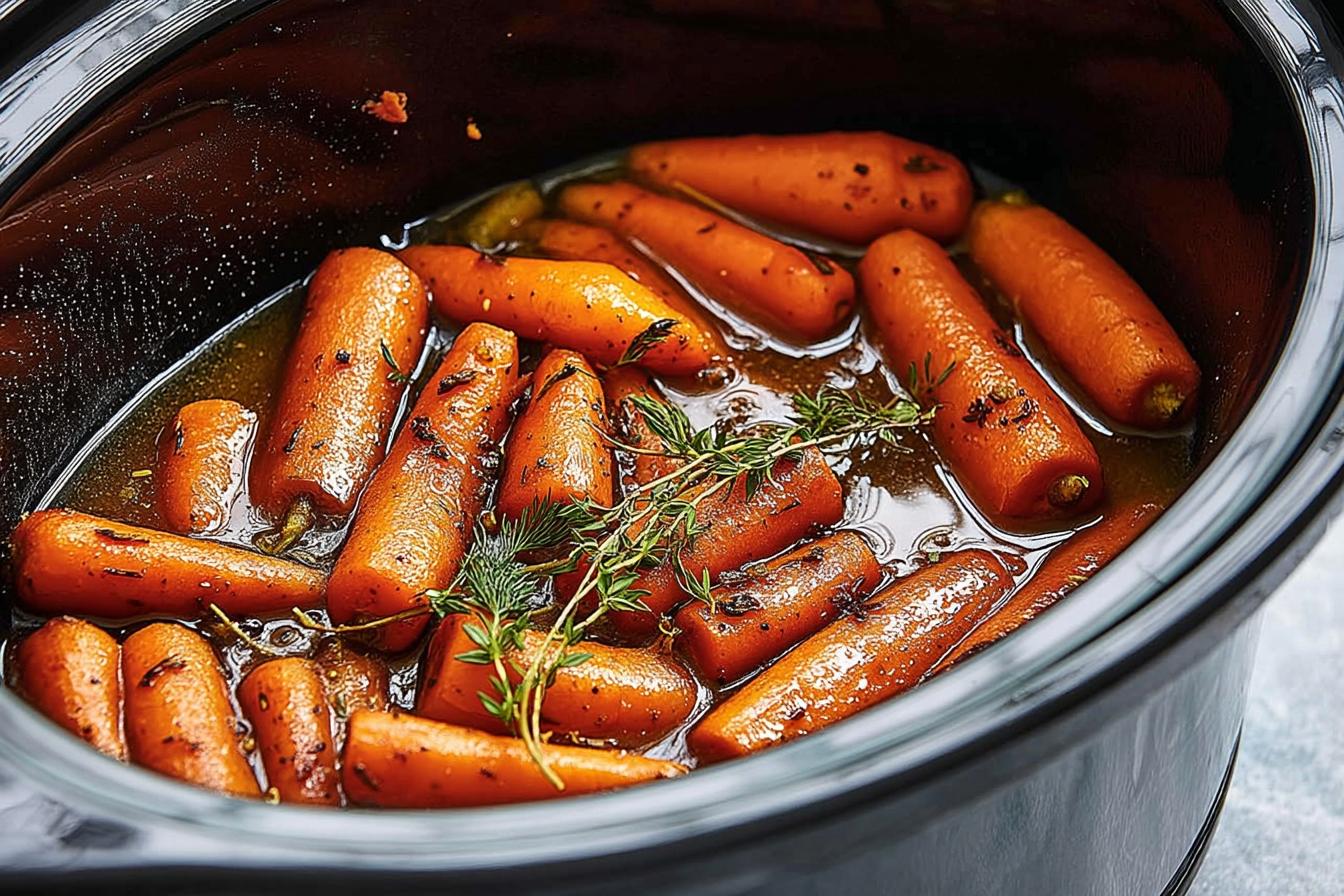 Crockpot Carrots in Honey Brown Sugar Glaze Crockpot Carrots in Honey Brown Sugar Glaze